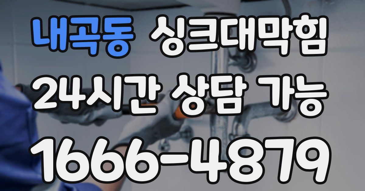 내곡동 싱크대 뚫기