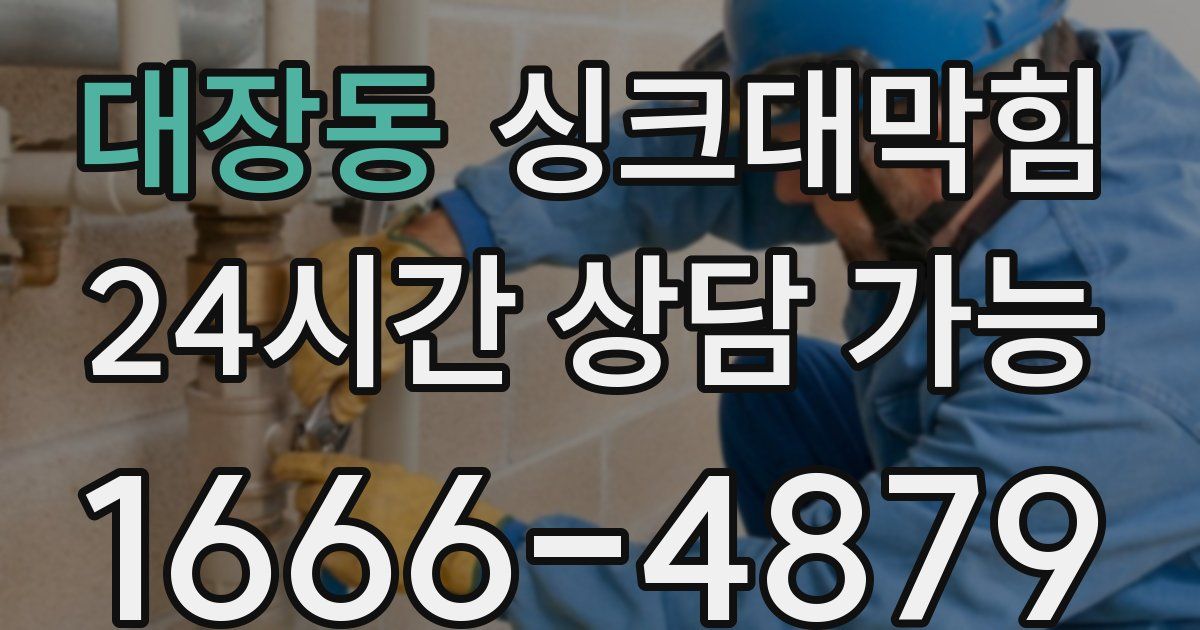 대장동 싱크대 뚫기