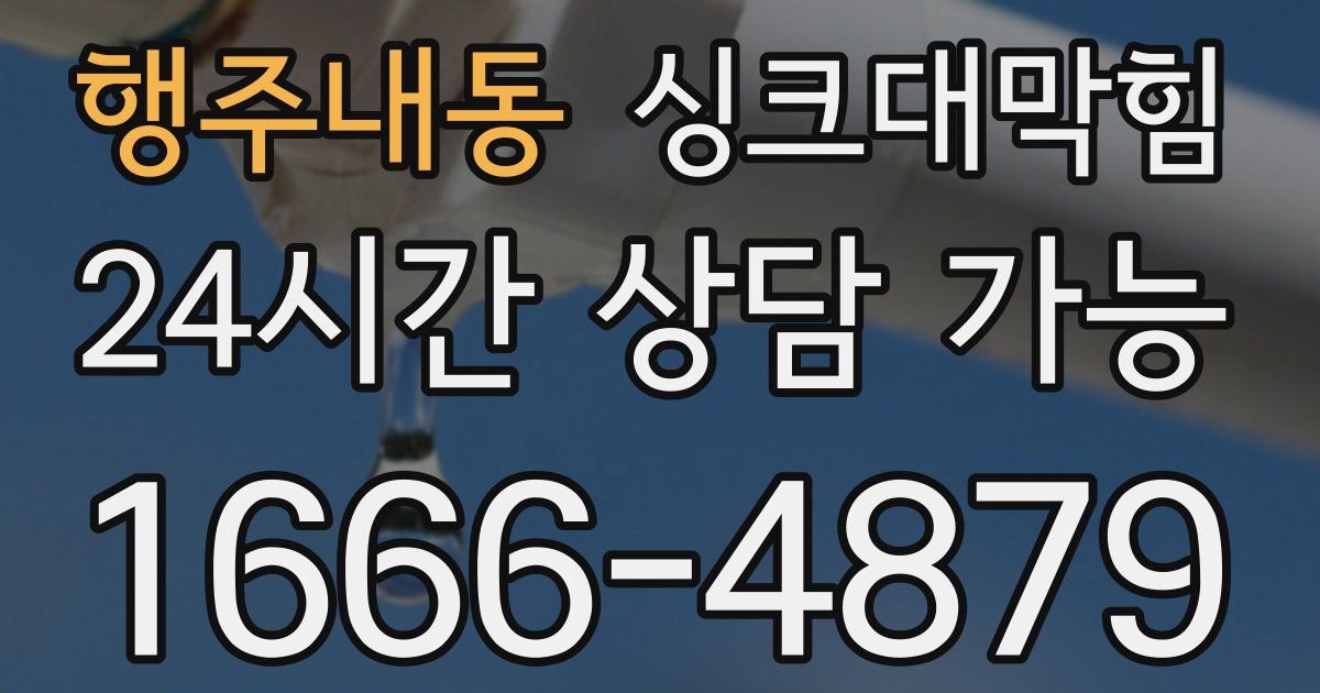 행주내동 싱크대 뚫기