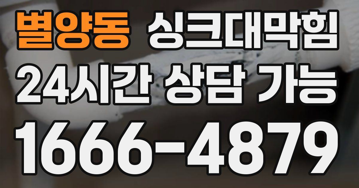 별양동 싱크대 뚫기