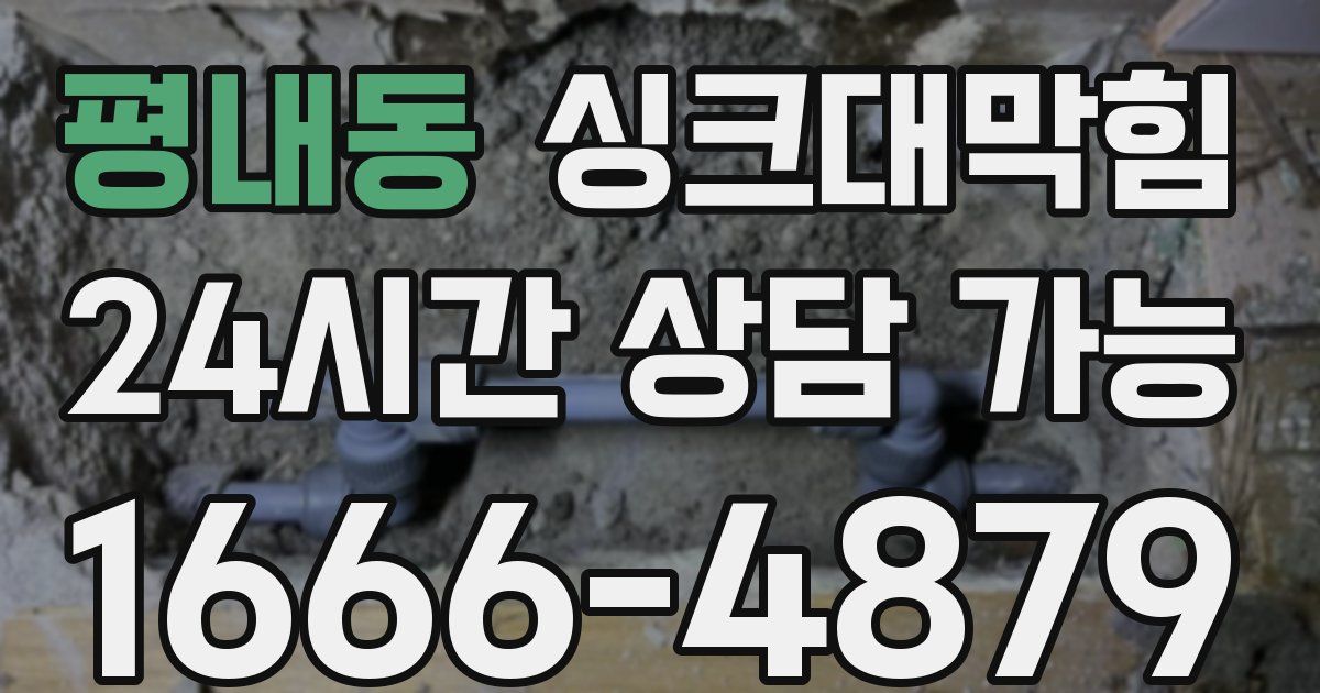 평내동 싱크대 뚫기
