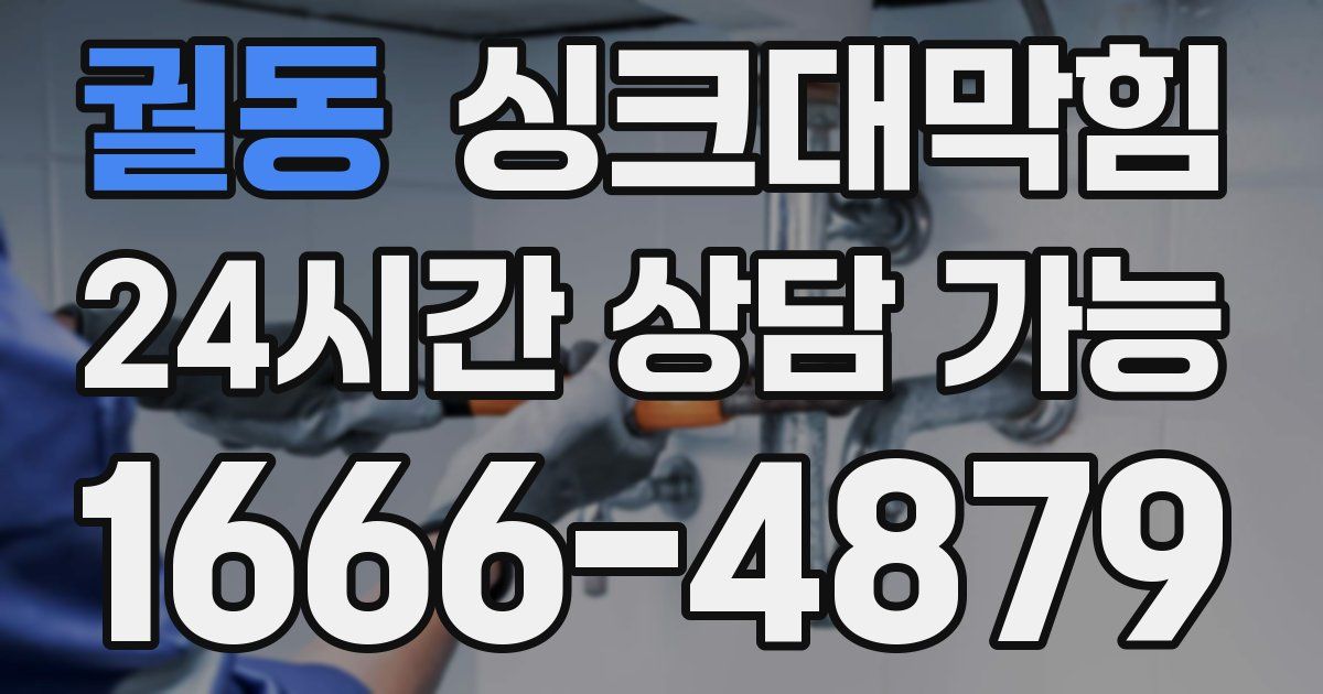 궐동 싱크대 뚫기