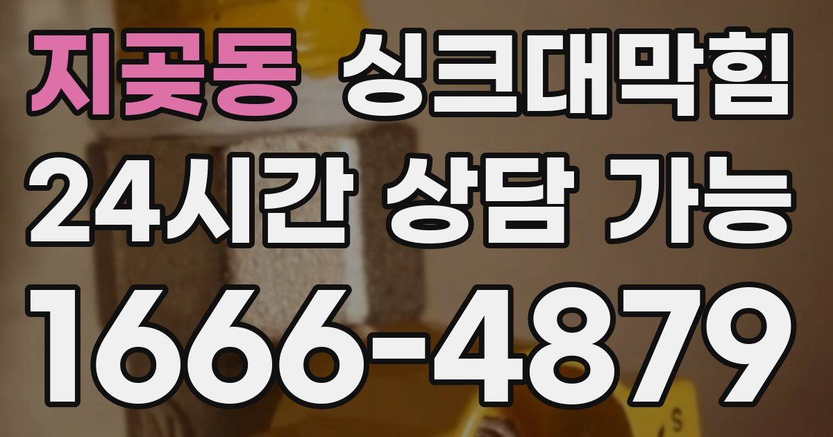 지곶동 싱크대 뚫기