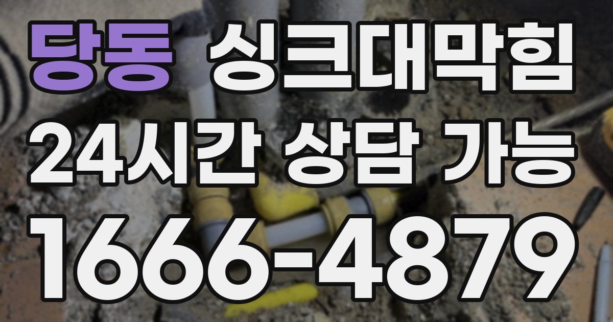 당동 싱크대 뚫기
