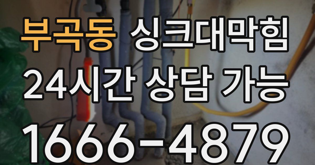 부곡동 싱크대 뚫기