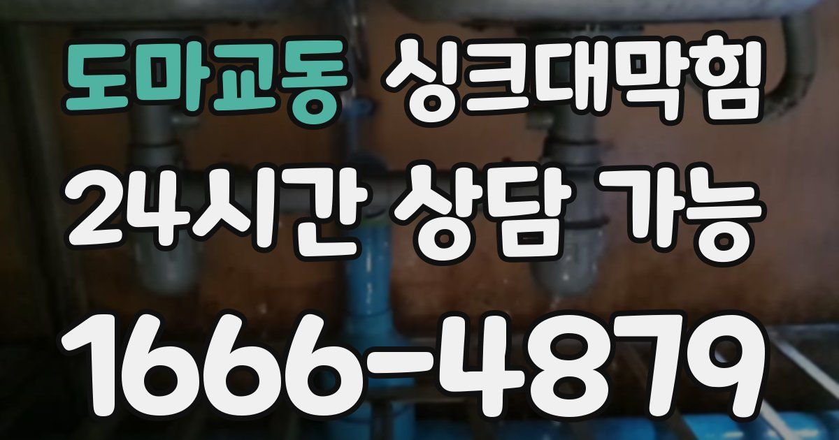 도마교동 싱크대 뚫기