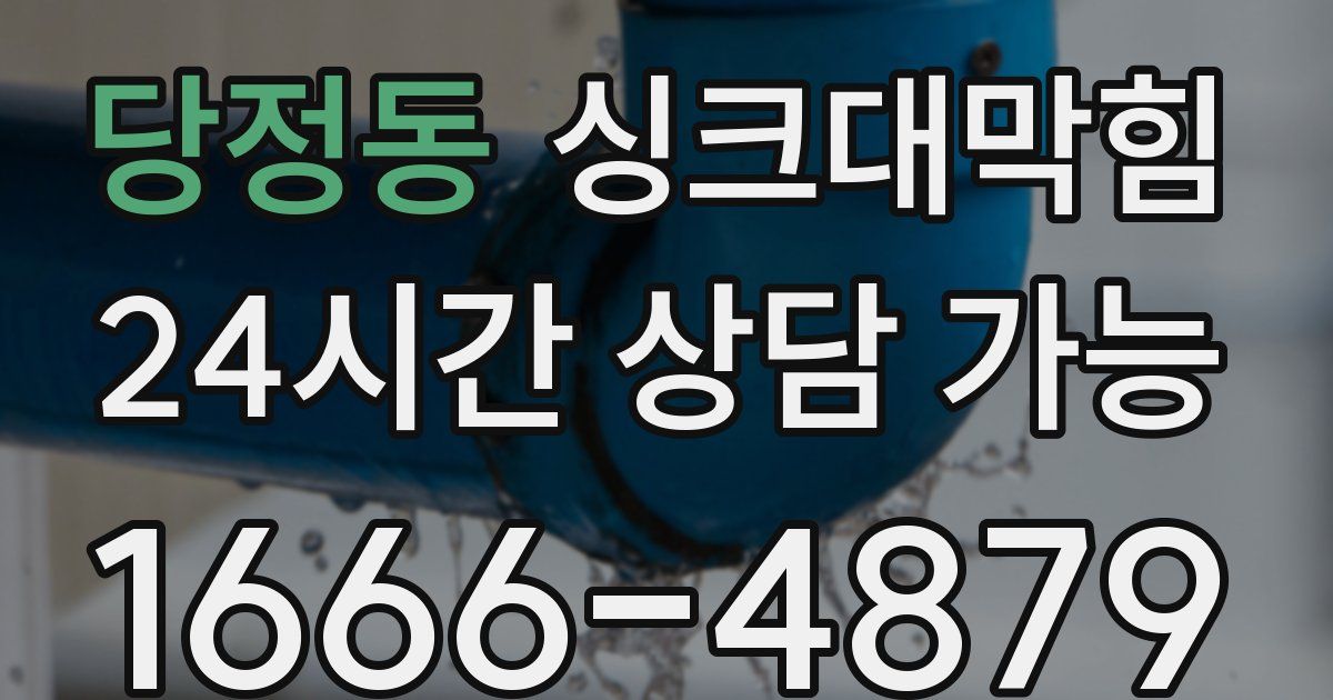 당정동 싱크대 뚫기