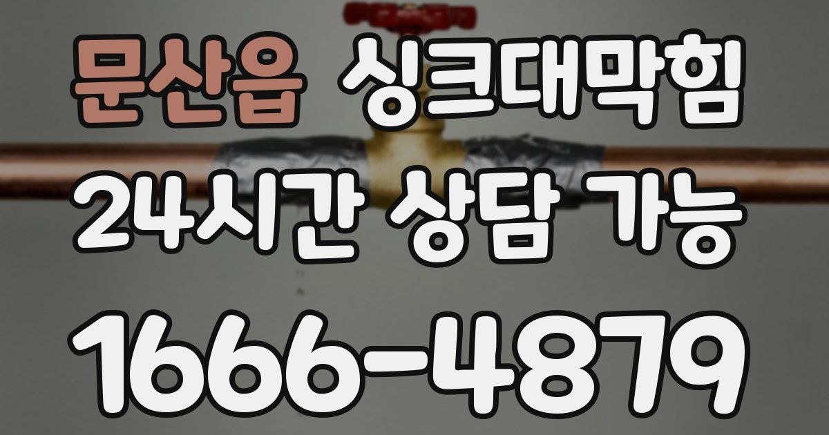 문산읍 싱크대 뚫기