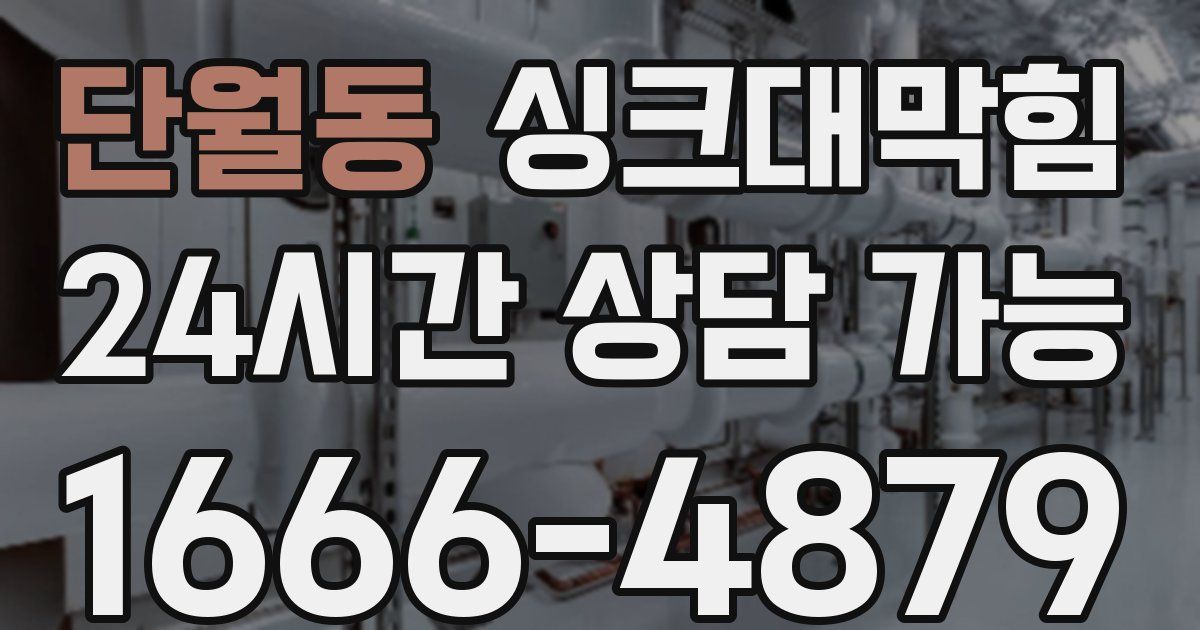 단월동 싱크대 뚫기