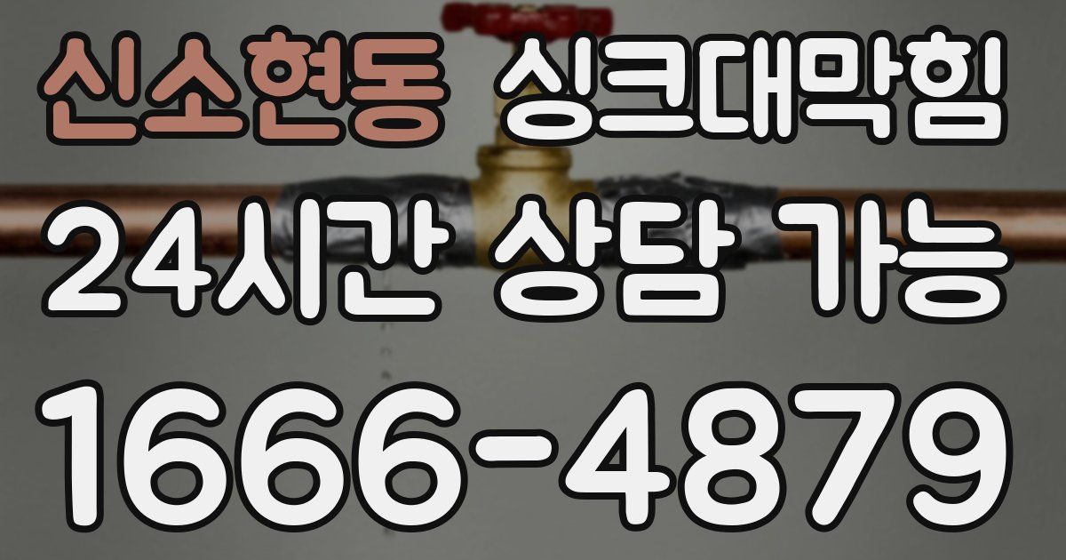 신소현동 싱크대 뚫기