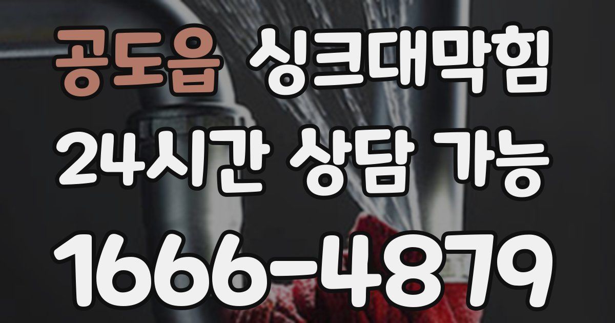 공도읍 싱크대 뚫기