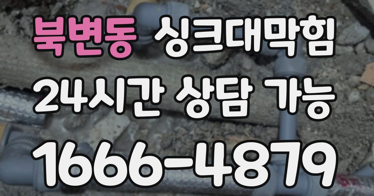 북변동 싱크대 뚫기