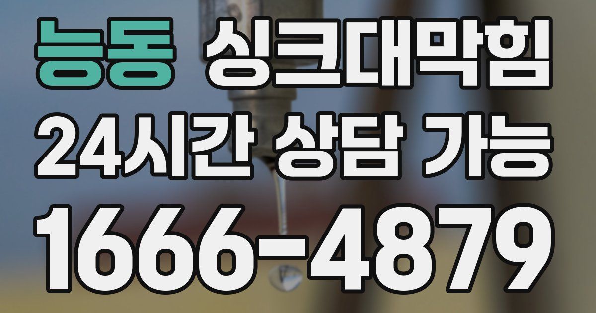 능동 싱크대 뚫기