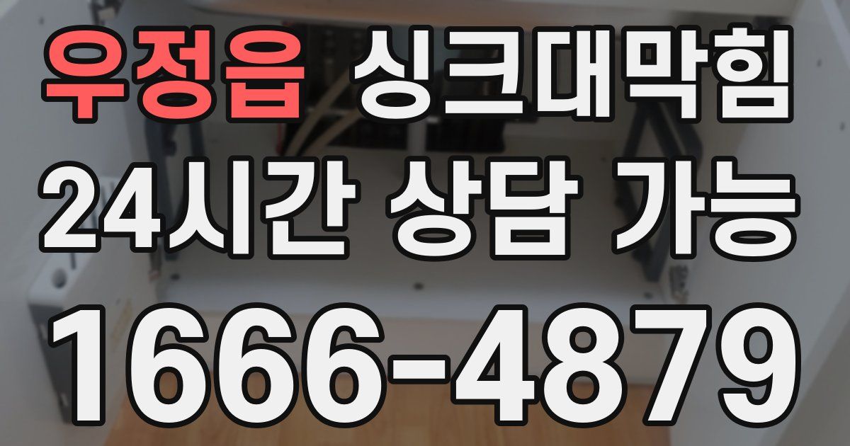 우정읍 싱크대 뚫기