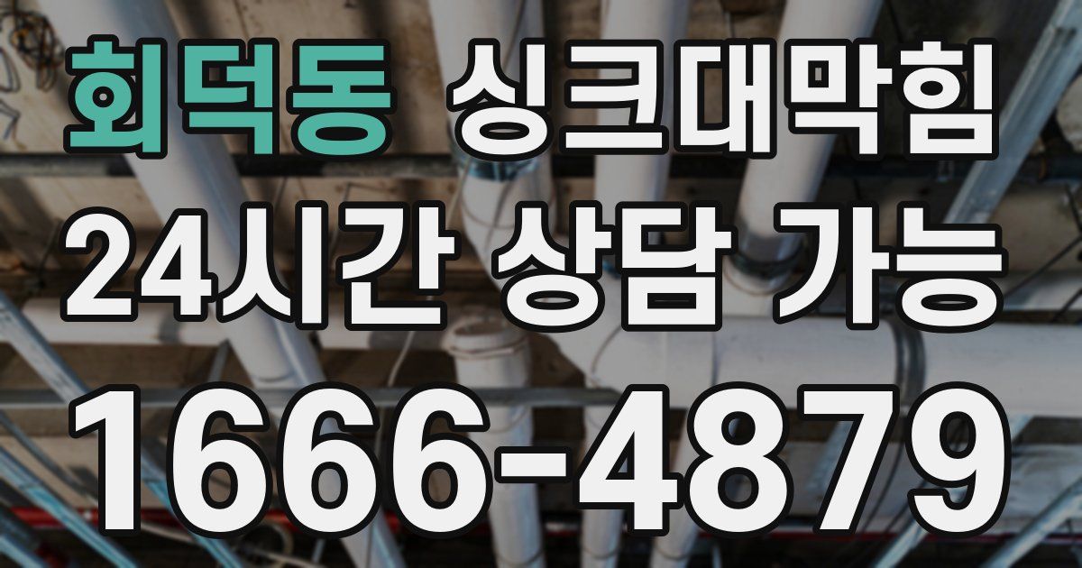 회덕동 싱크대 뚫기