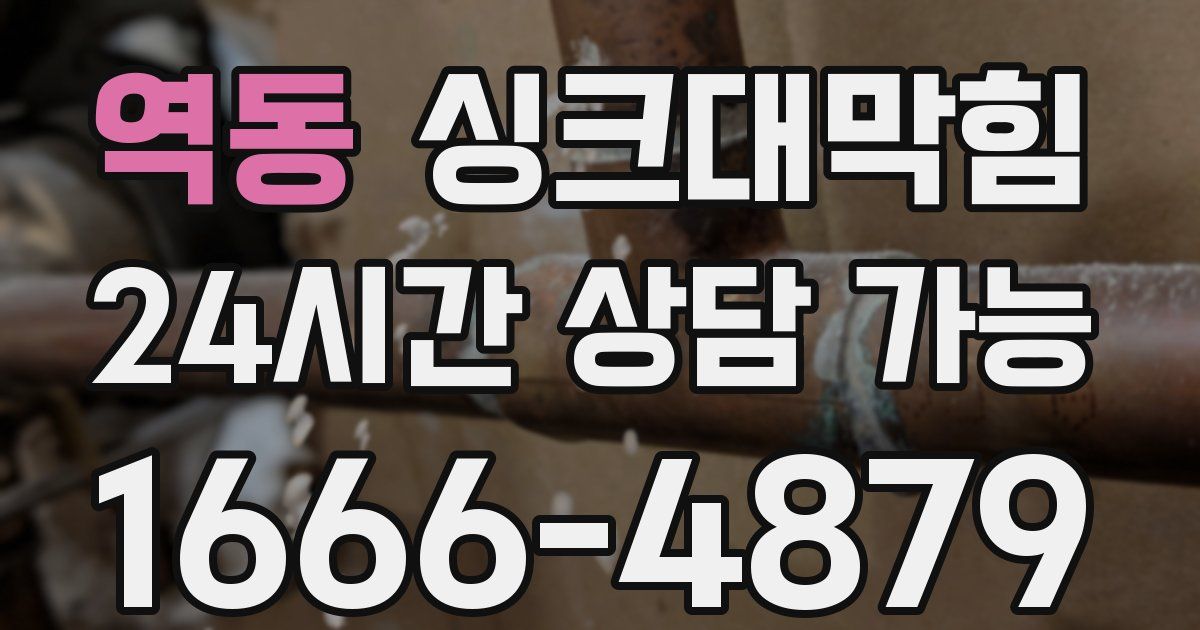 역동 싱크대 뚫기