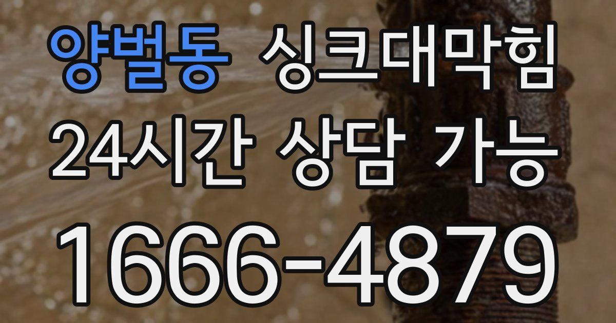 양벌동 싱크대 뚫기