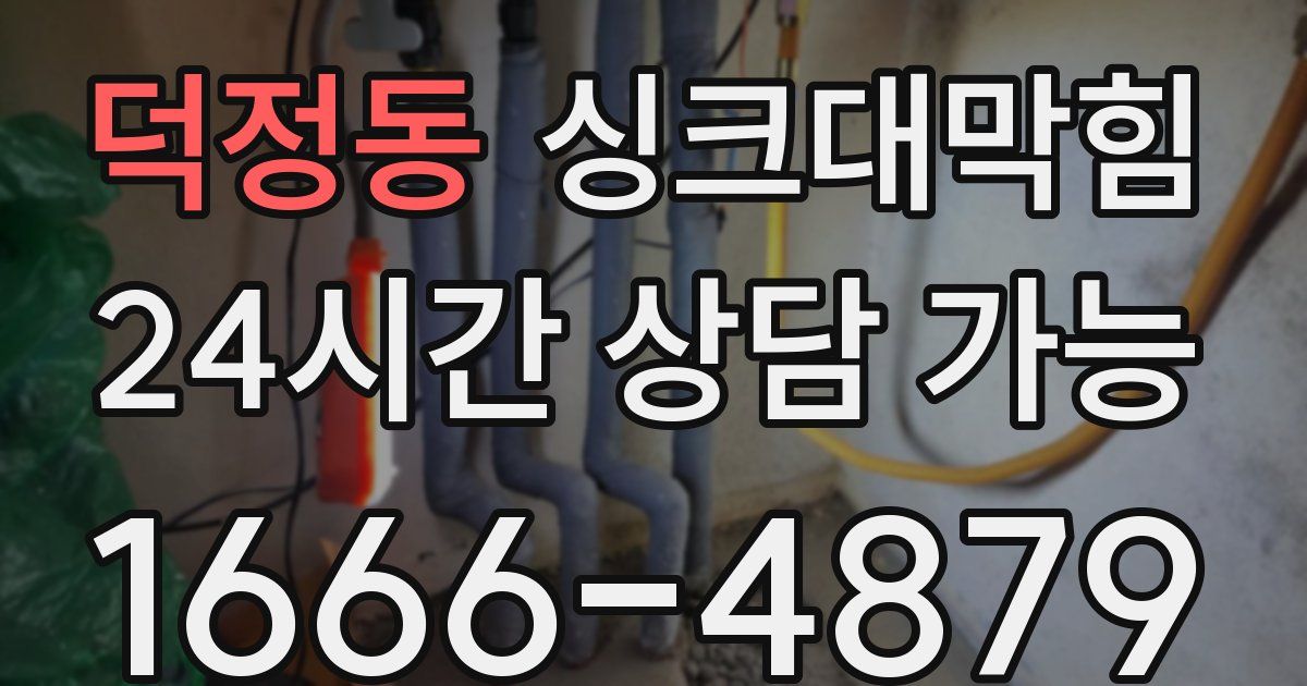 덕정동 싱크대 뚫기
