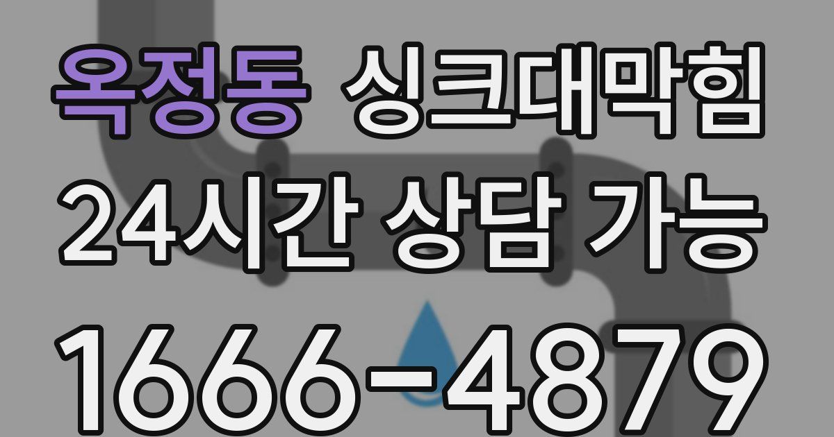 옥정동 싱크대 뚫기