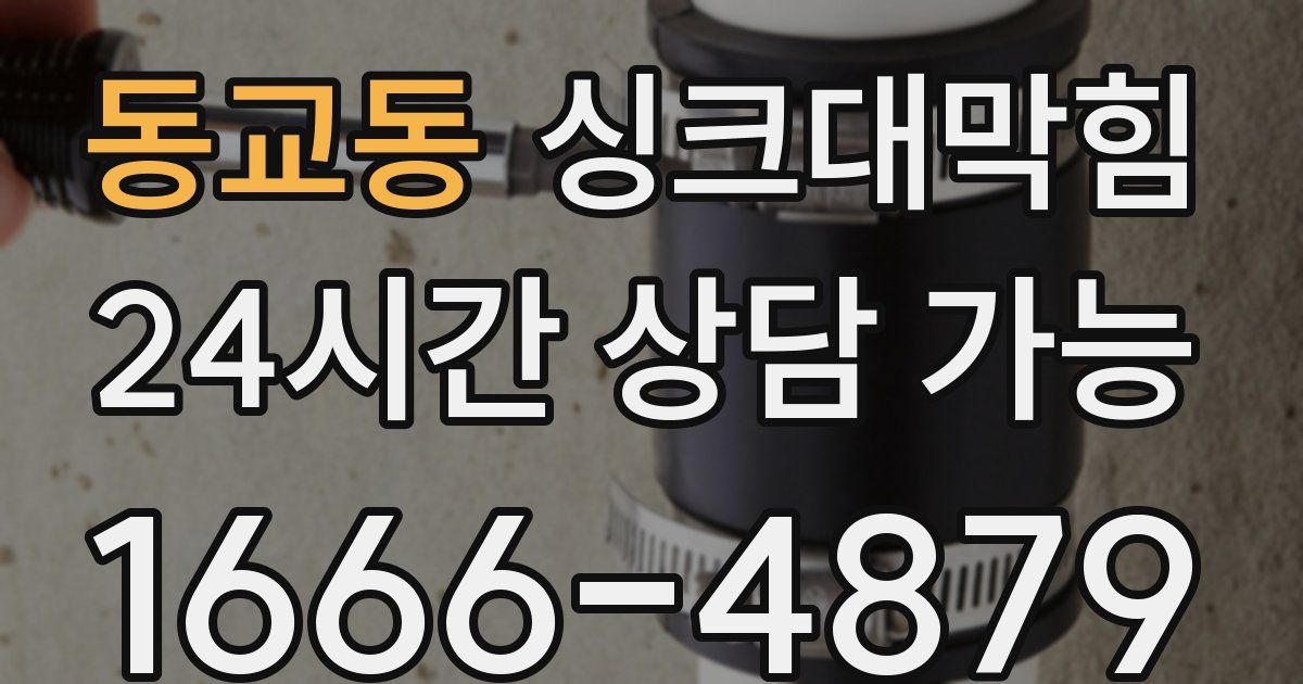 동교동 싱크대 뚫기