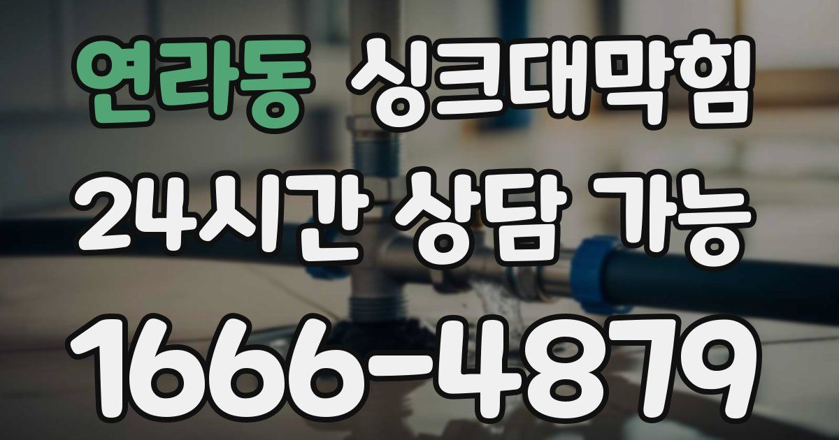 연라동 싱크대 뚫기