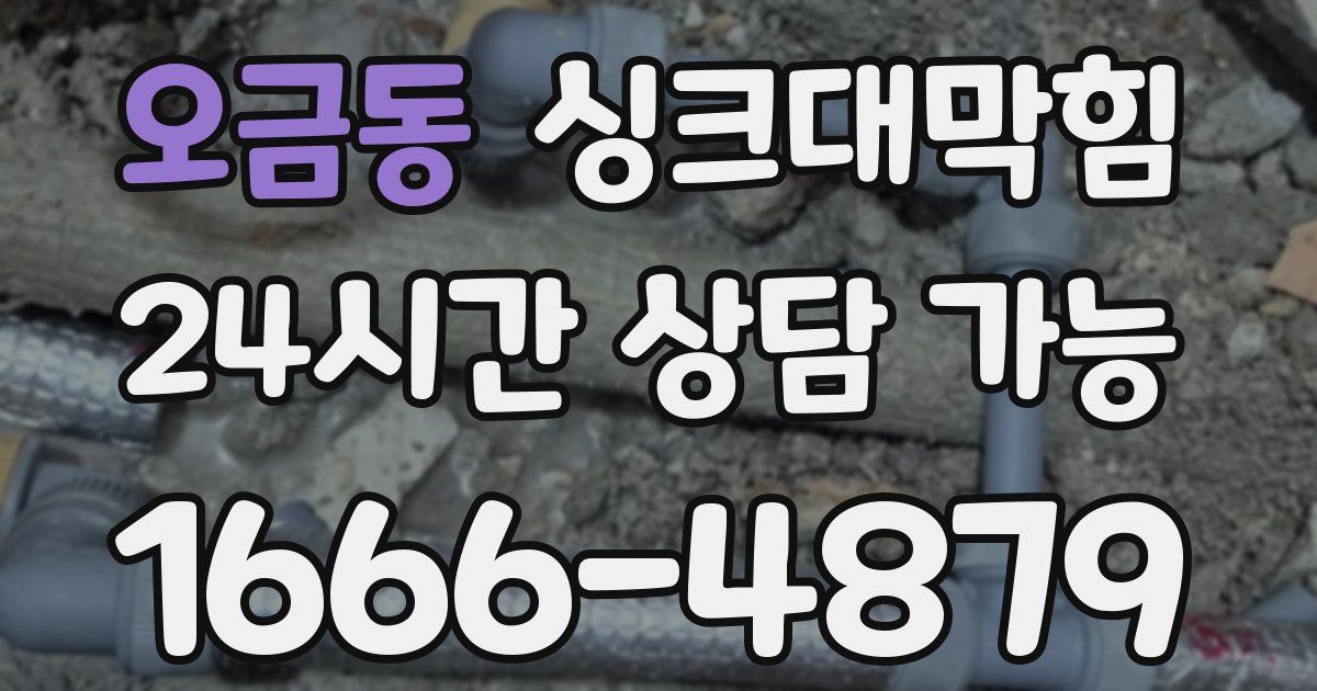 오금동 싱크대 뚫기
