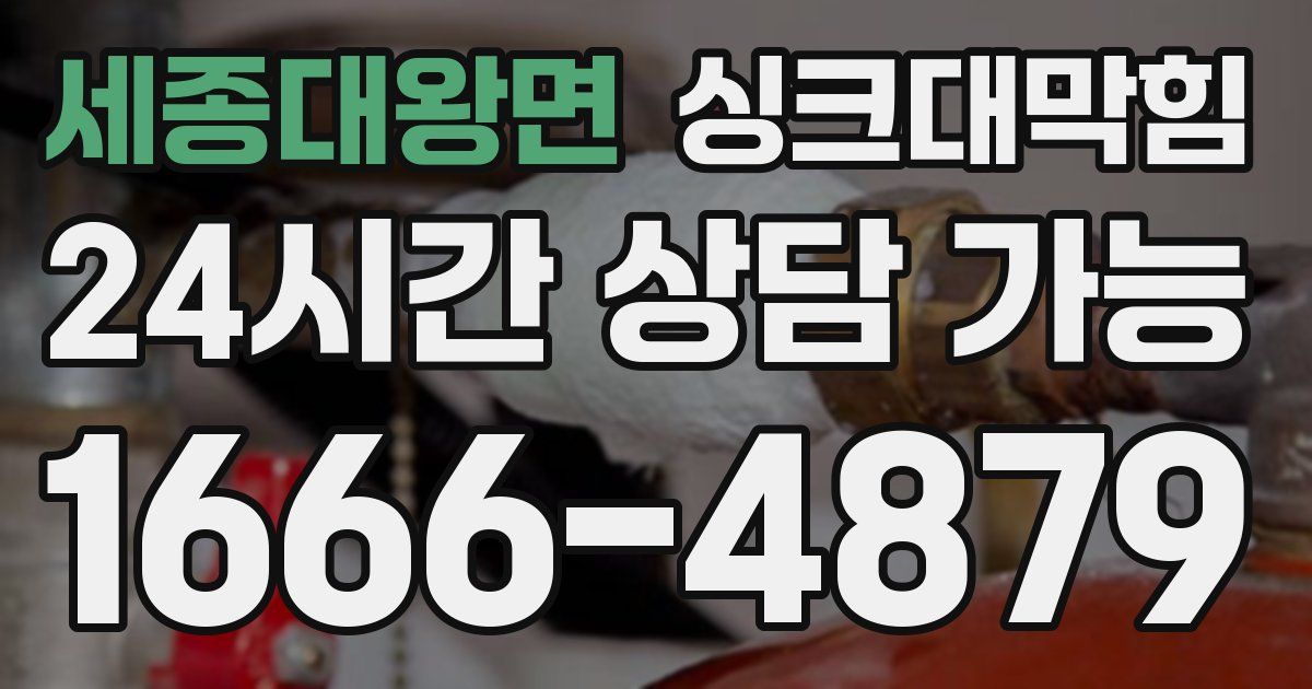 세종대왕면 싱크대 뚫기