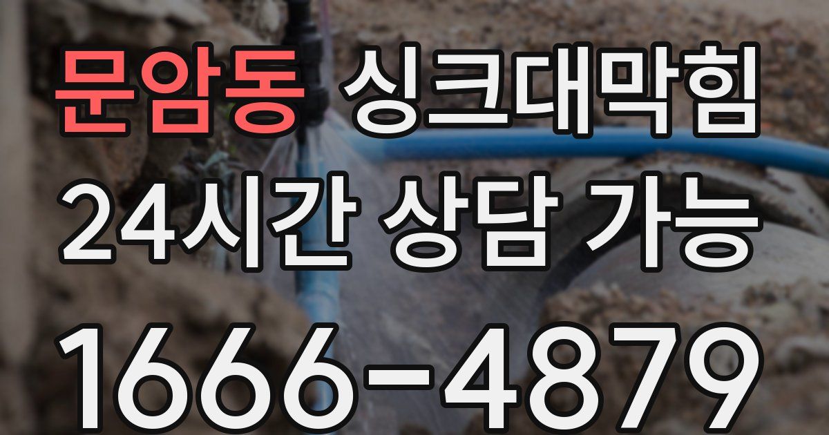 문암동 싱크대 뚫기