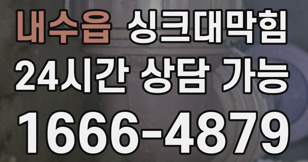 내수읍 싱크대 뚫기