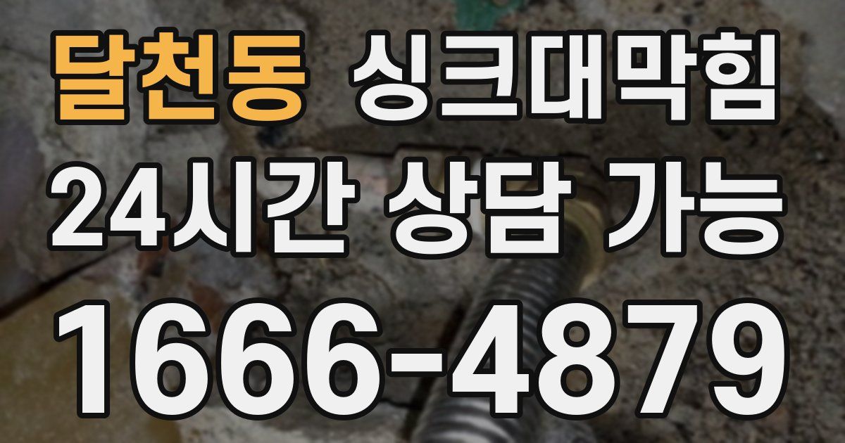 달천동 싱크대 뚫기