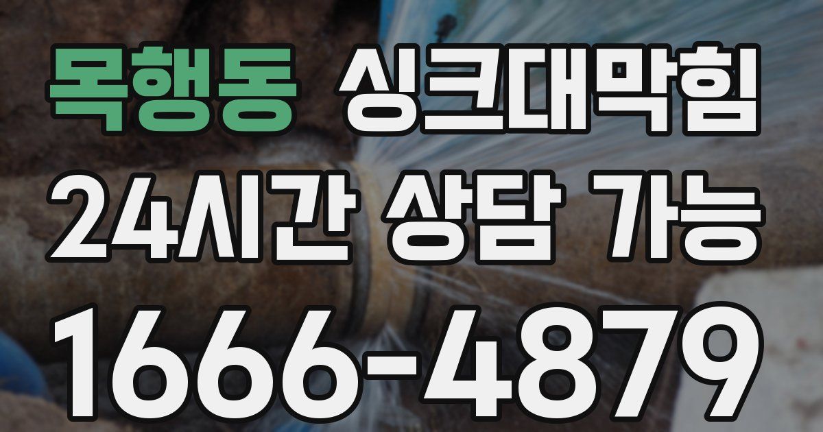 목행동 싱크대 뚫기