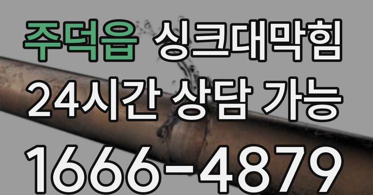 주덕읍 싱크대 뚫기