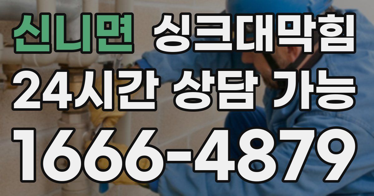 신니면 싱크대 뚫기
