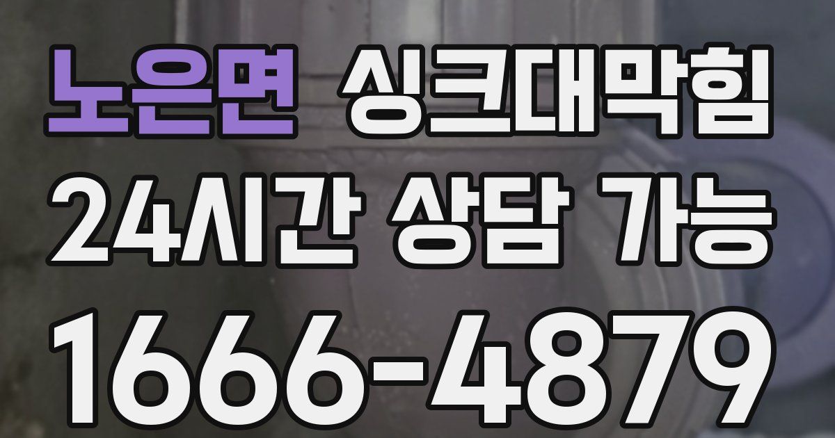 노은면 싱크대 뚫기