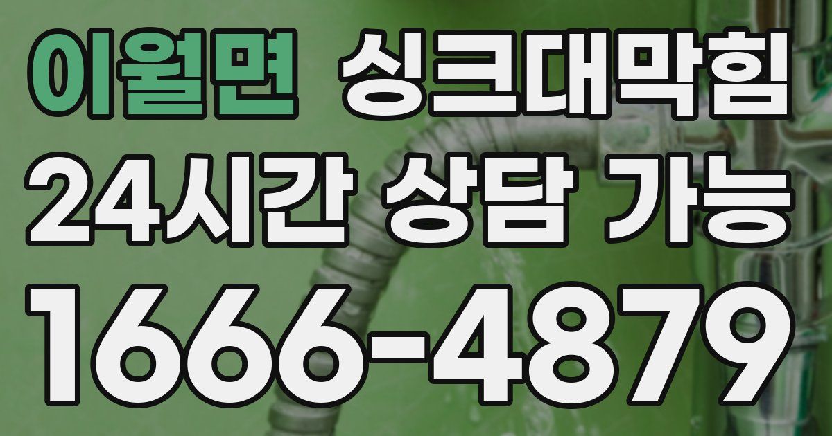 이월면 싱크대 뚫기