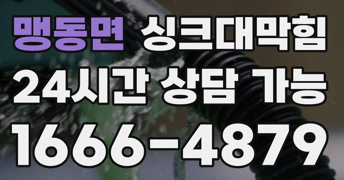 맹동면 싱크대 뚫기