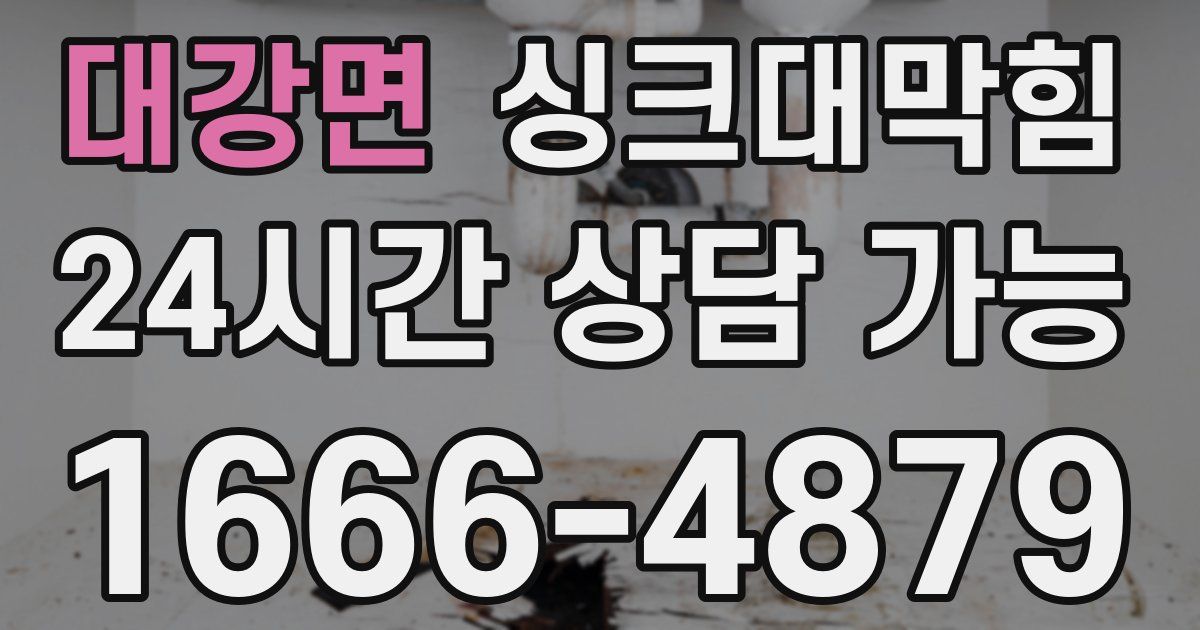 대강면 싱크대 뚫기