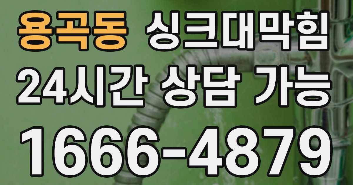 용곡동 싱크대 뚫기