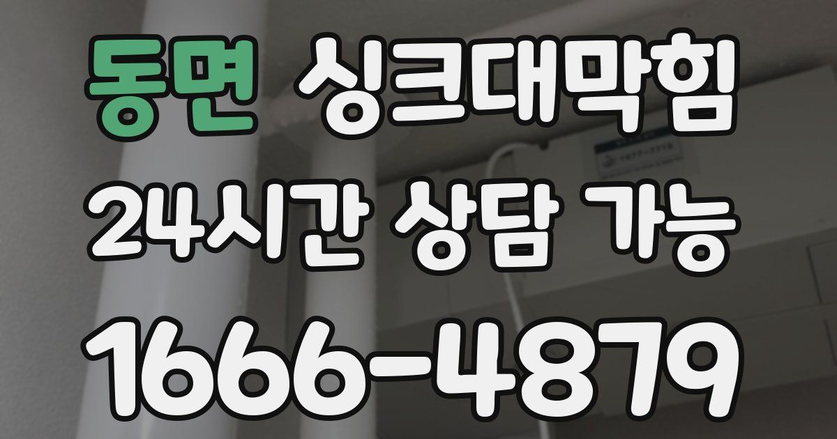 동면 싱크대 뚫기