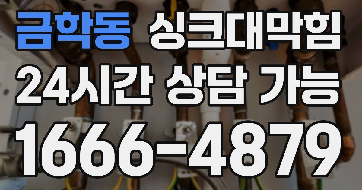 금학동 싱크대 뚫기