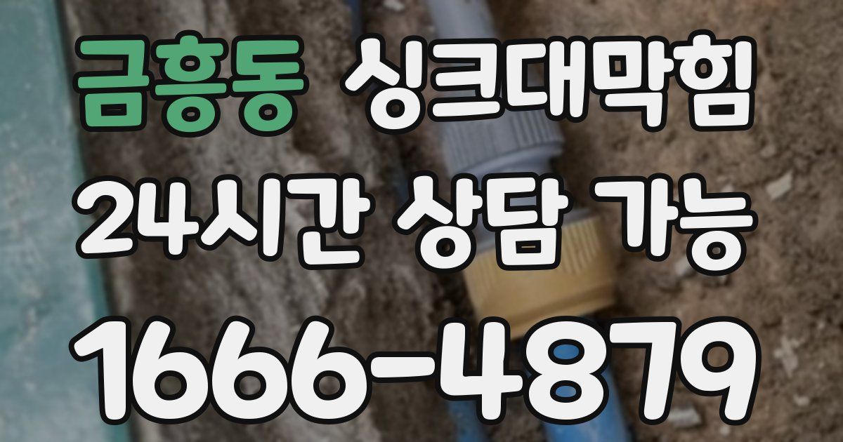 금흥동 싱크대 뚫기