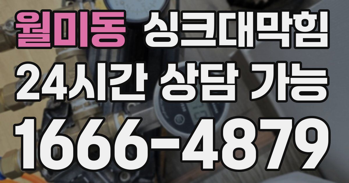 월미동 싱크대 뚫기