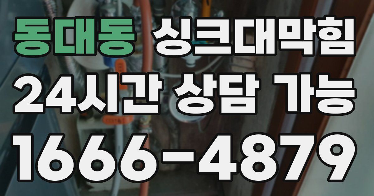 동대동 싱크대 뚫기