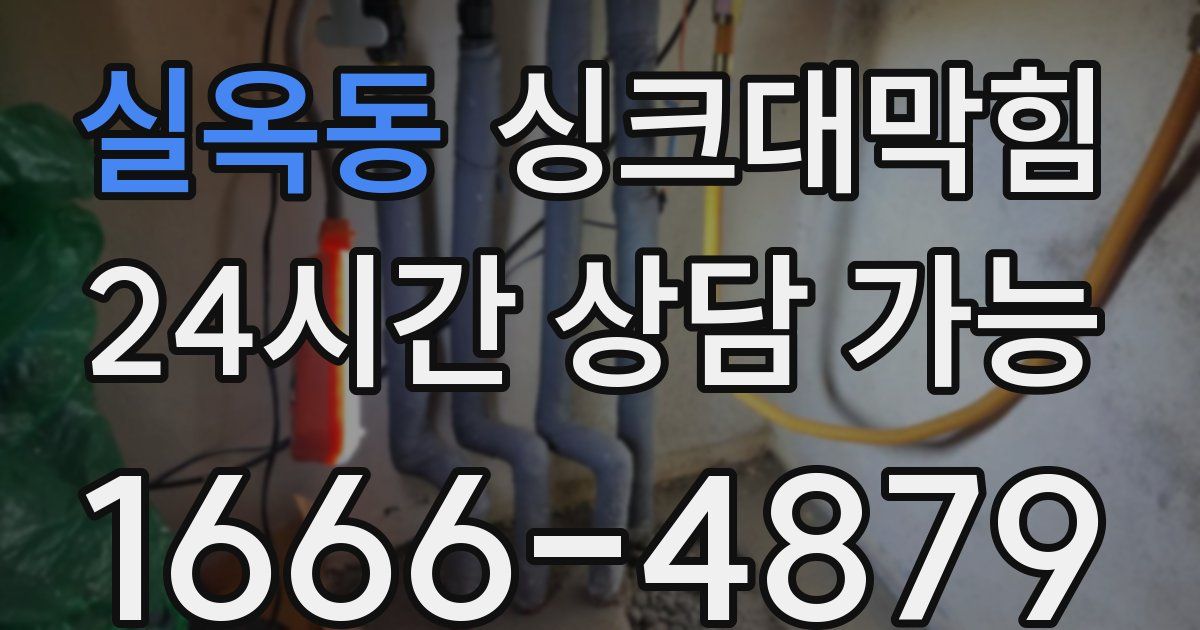 실옥동 싱크대 뚫기