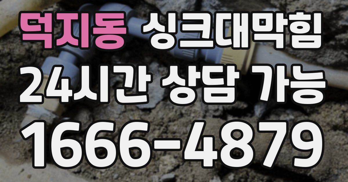 덕지동 싱크대 뚫기