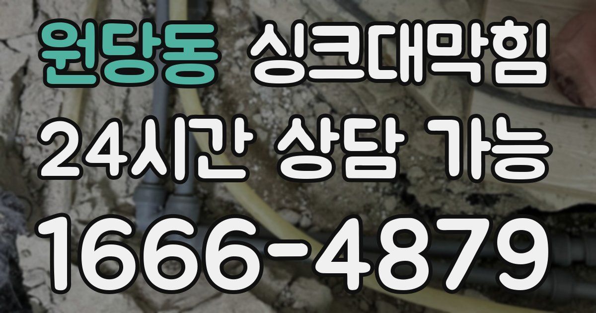 원당동 싱크대 뚫기