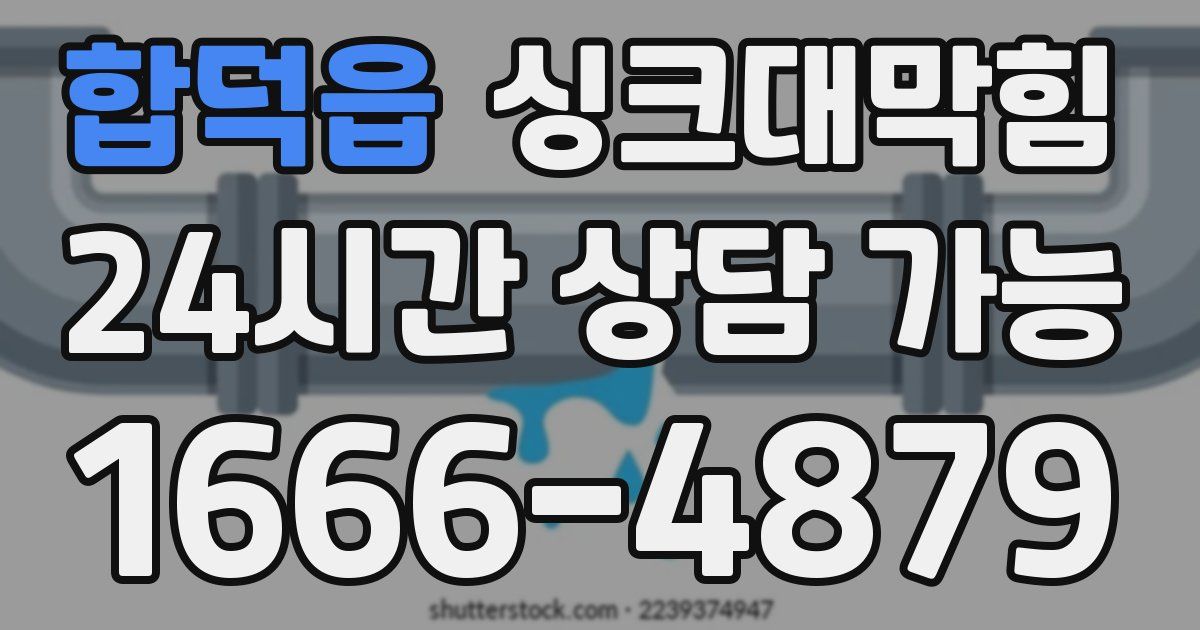 합덕읍 싱크대 뚫기