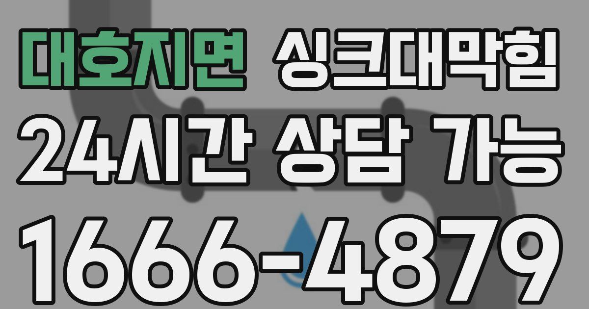 대호지면 싱크대 뚫기