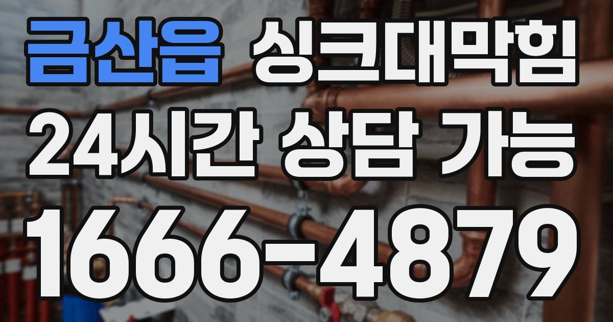 금산읍 싱크대 뚫기