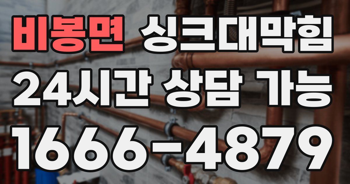 비봉면 싱크대 뚫기